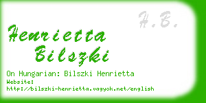 henrietta bilszki business card